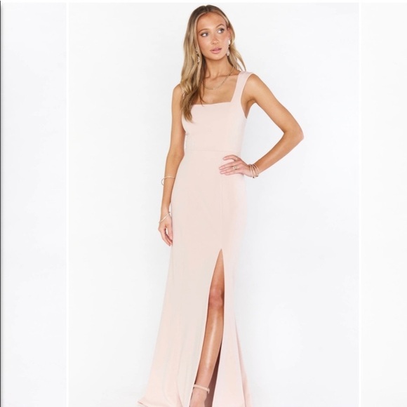 NWT Show Me your Mumu Paris Gown Dusty Blush Stretch - Picture 3 of 14